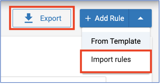 Export and Import Rules