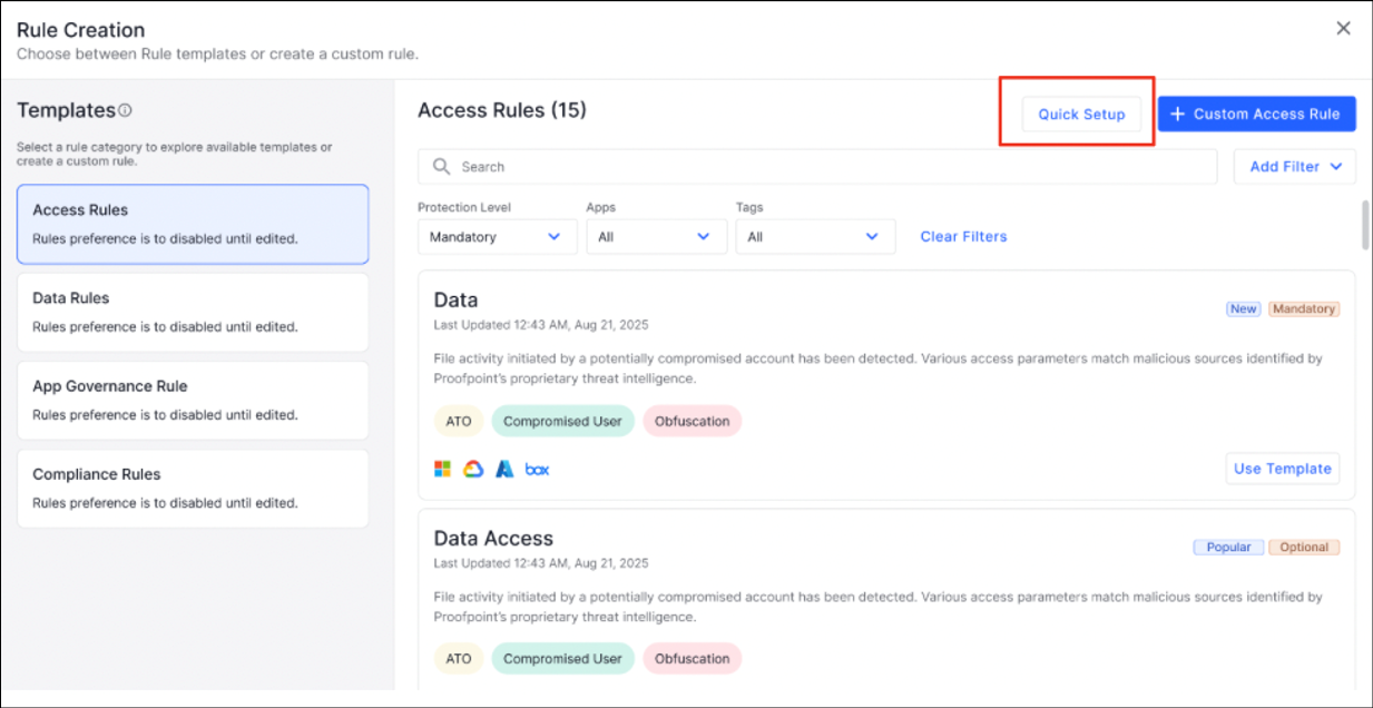 Add / Edit Cloud DLP Rules